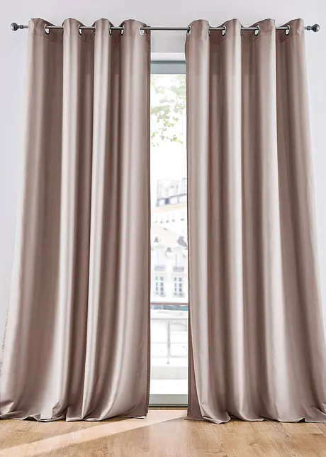 Microvezel gordijn (2 stuks), bonprix