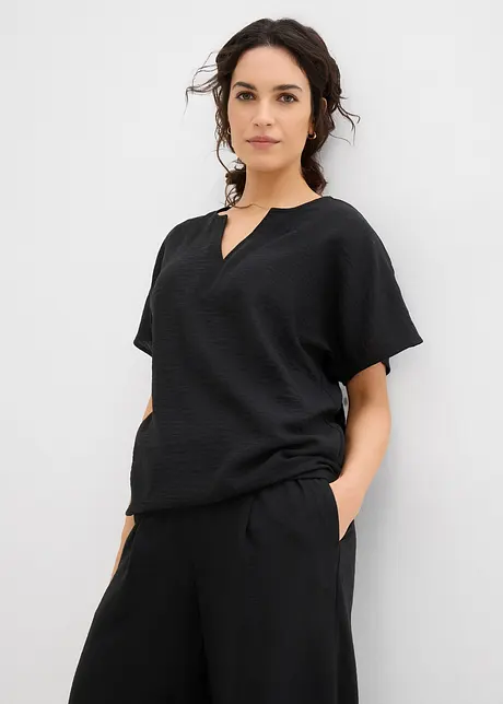 Oversized blouse met elastische zoom, bonprix