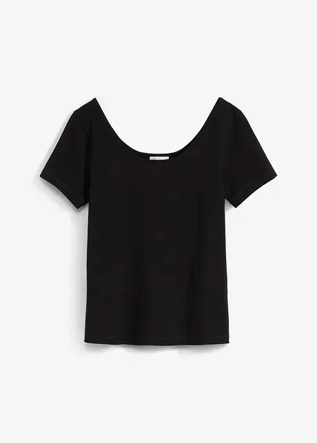 T-shirt met diepe halslijn achter, bonprix