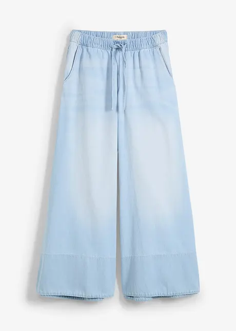 Wide leg jeans, mid waist, comfortabele taillenband, bonprix
