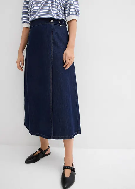 Spijkerrok in wikkellook, super soft, bonprix
