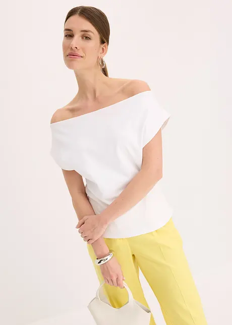 Off-shoulder shirt van puur biologisch katoen, bonprix