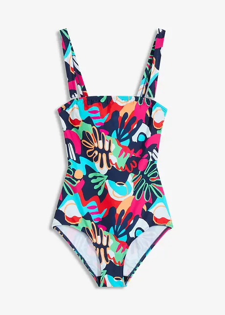 Bandeau badpak met afneembare bandjes, bonprix