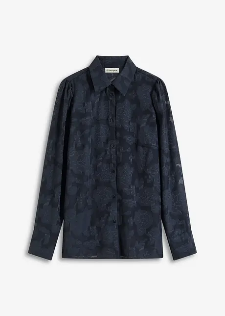 Blouse van jaquard chiffon, bonprix