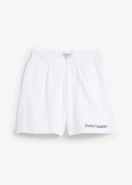 Sweat short met borduursel, bonprix