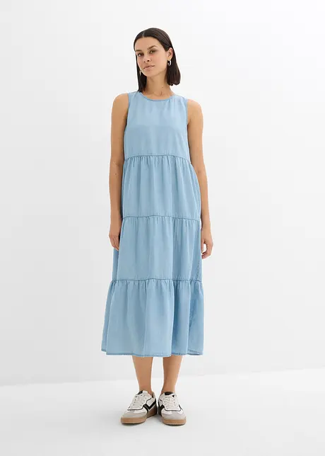 Midi jurk van gladde Lyocell, bonprix