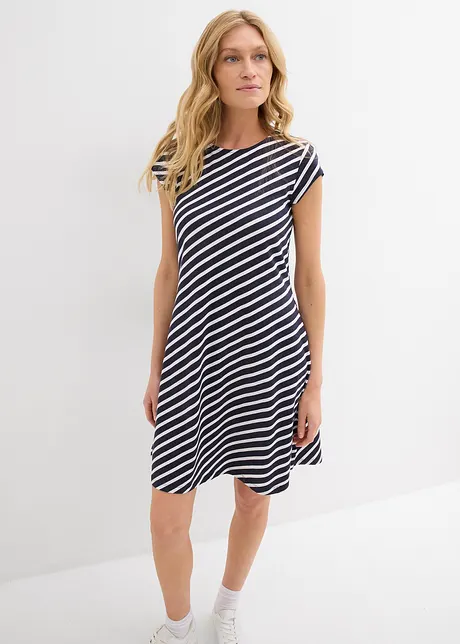 Jersey jurk in een aansluitend model, bonprix
