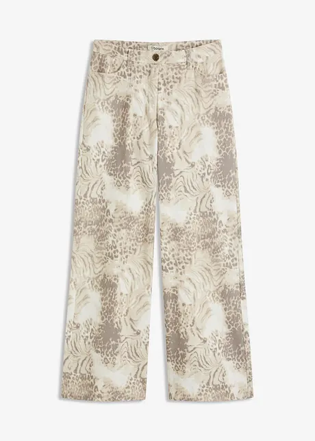Wijde twill broek, bonprix