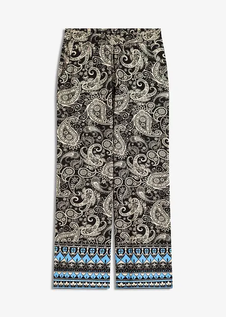 Losjes vallende palazzo broek met paisley, bonprix