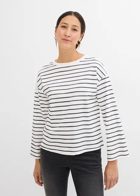 Gestreept shirt van puur biologisch katoen, bonprix