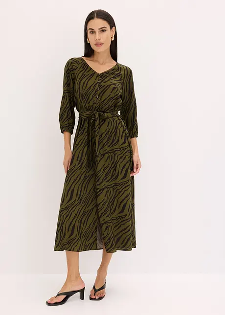 Midi jurk van soepele viscose, bonprix