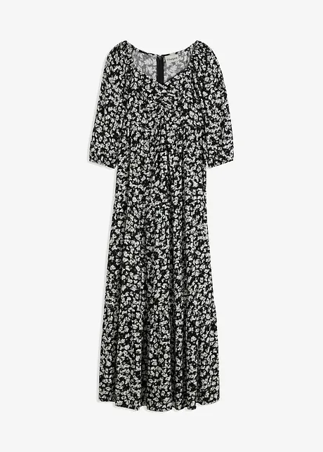Gedessineerde maxi jurk van soepele viscose, bonprix