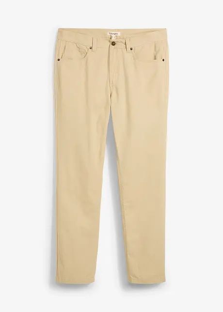 Regular fit twill broek van katoen, straight, bonprix