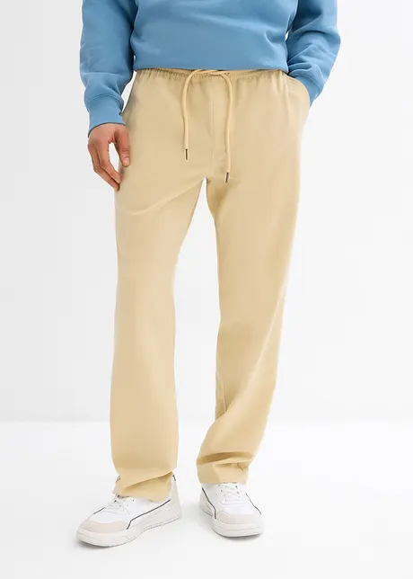 Loose fit chino stretch instapbroek, straight, bonprix