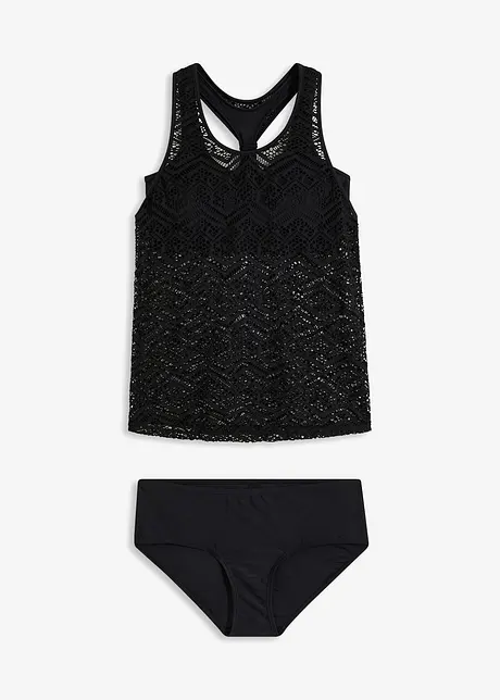 Tankini (2-dlg. set) van kant, bonprix