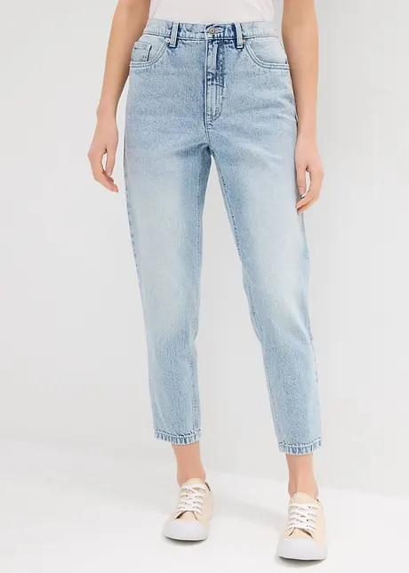 Mom jeans, high waist, low stretch cropped, bonprix