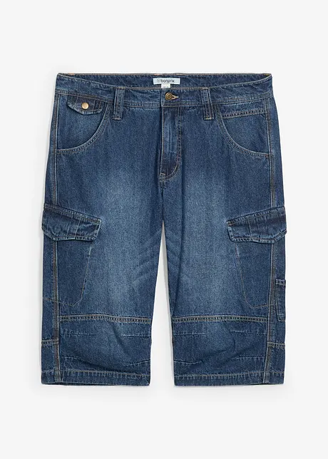 Lichte jeans cargo bermuda, relaxed fit, bonprix