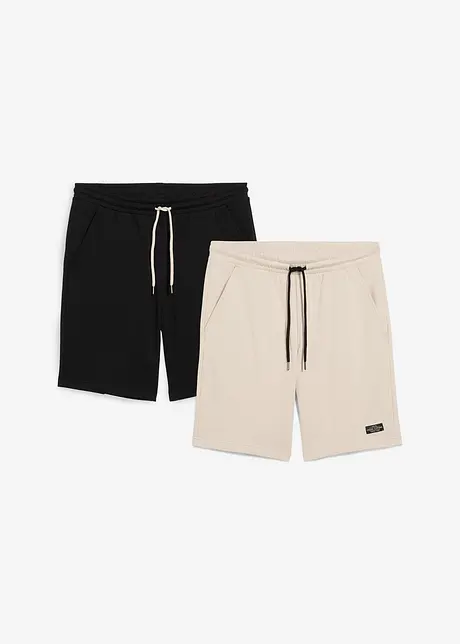 Sweat bermuda (set van 2), bonprix