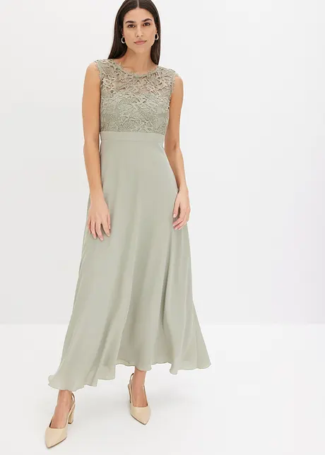 Maxi galajurk met kant, bonprix