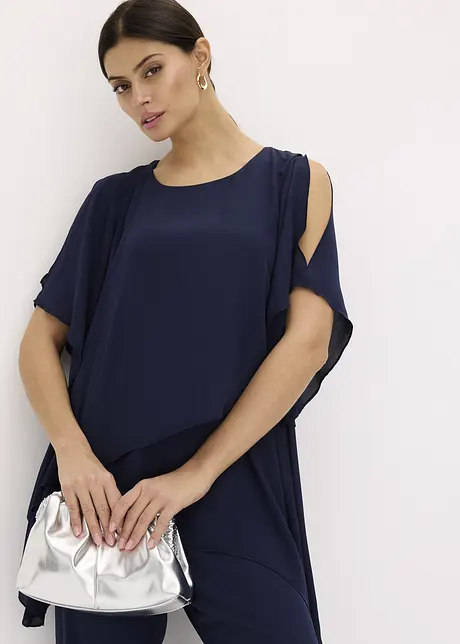 Puntig toelopende blouse in layerlook, bonprix