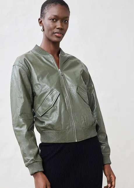 Leren blouson van lamsnappa, bonprix