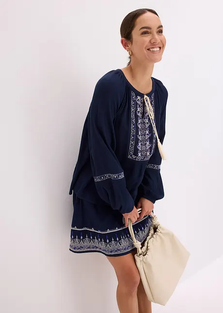 Oversized blouse met borduursel, bonprix