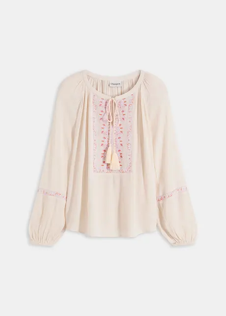 Oversized blouse met borduursel, bonprix