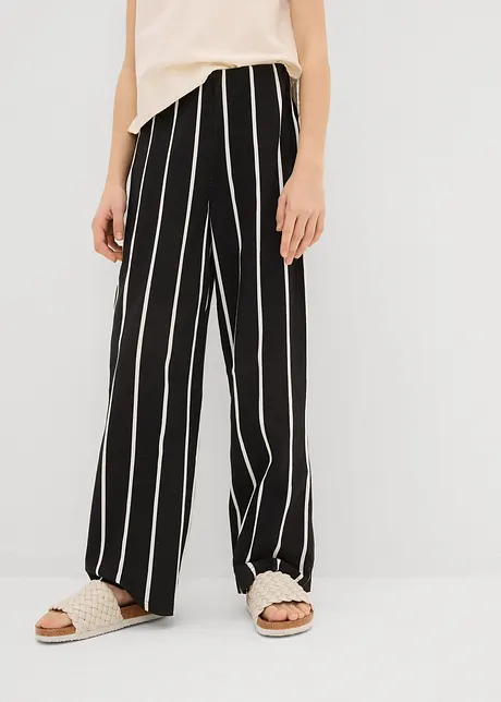 Jersey broek van robuust piqué, bonprix