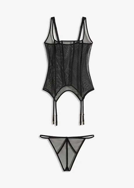 Bustier met jarretels en slip (2-dlg. set), VENUS