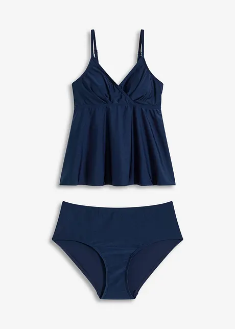 Tankini (2-dlg. set) van glanzend materiaal, bonprix