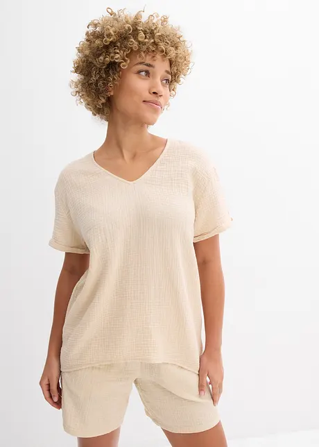 Shirt tuniek van zachte mousseline, bonprix