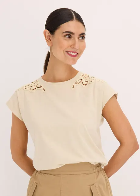 Shirt met kanten detail, bonprix