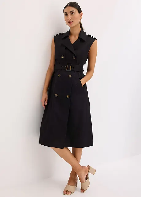 Trench jurk met riem (2-dlg. set), bonprix