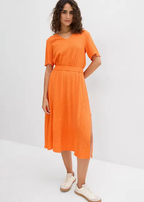 Midi jurk van luchtig seersucker, bonprix