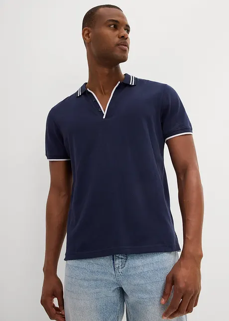 Poloshirt met V-hals, bonprix