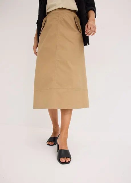 Midi rok van puur katoen, bonprix