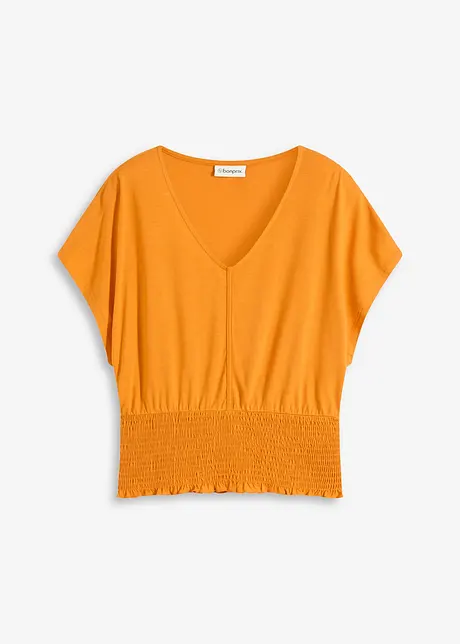 Shirt met gesmokte zoom, bonprix