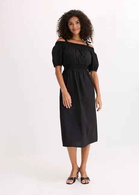Off shoulder jurk van biologisch katoen, bonprix