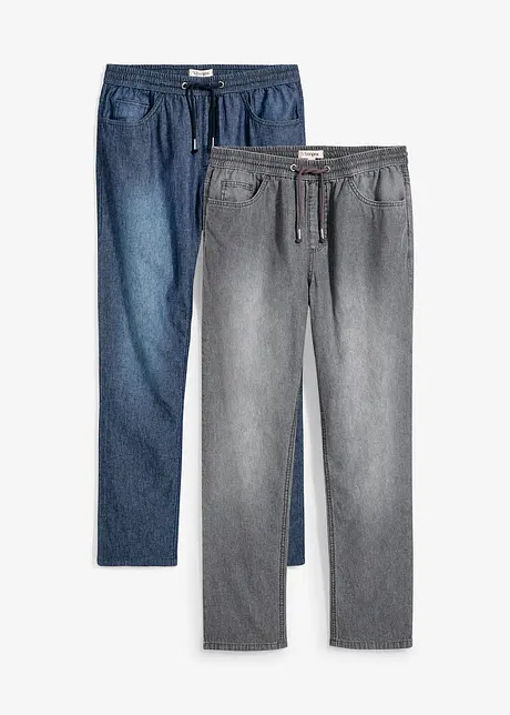 Classic fit instapjeans van zomers denim (set van 2), bonprix
