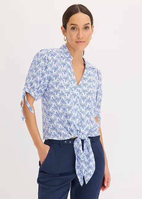 Gedessineerde blouse van soepele viscose, bonprix