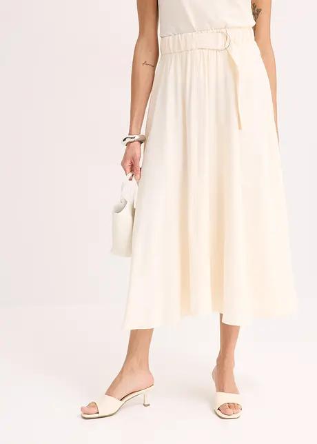 Twill rok met een vloeiende viscosemix, bonprix