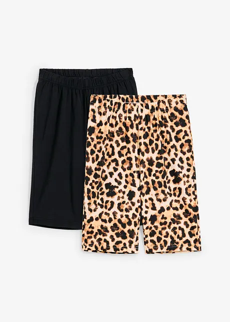 Korte legging (set van 2) van elastische katoenmix, bonprix