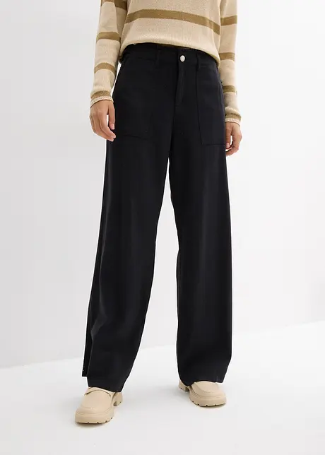 Marlene Dietrich broek in een luchtige linnenmix, bonprix