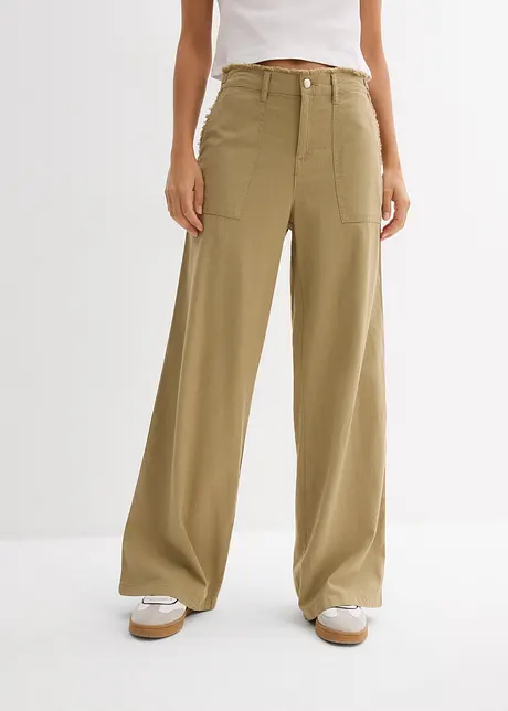 Marlene Dietrich broek in een luchtige linnenmix, bonprix