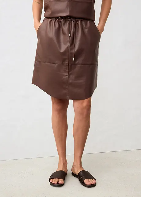 Leren rok van lamsnappa, bonprix