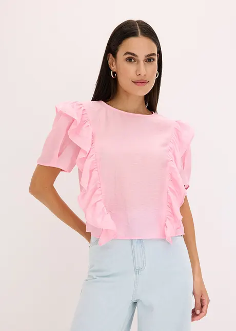 Blouse met volants, bonprix