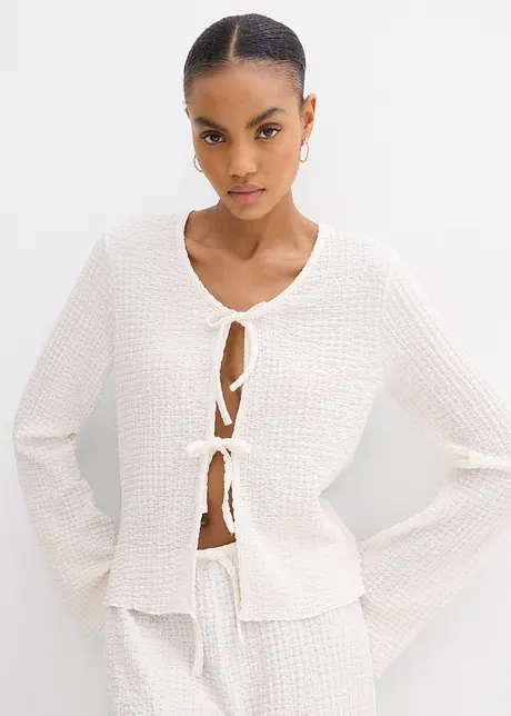 Shirtvest van bar crêpe, bonprix