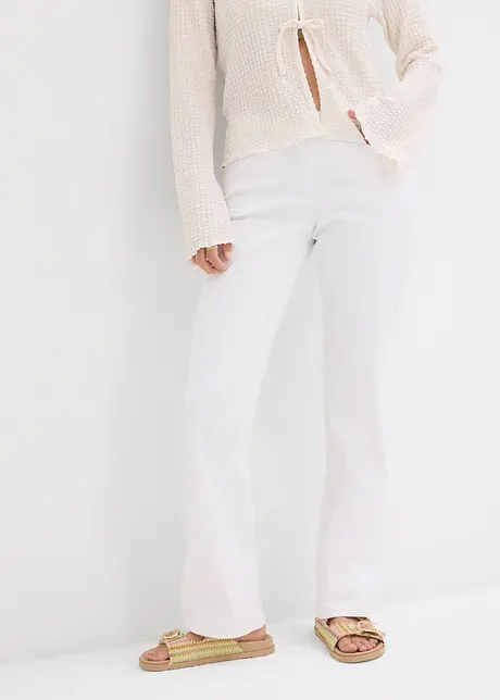 Mid waist stretch jeans, straight, bonprix