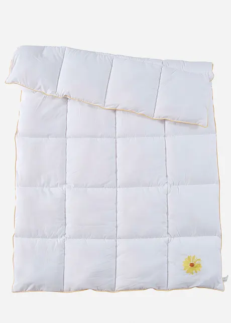 Licht dekbed met donzen touch en geborduurde bloem, bonprix