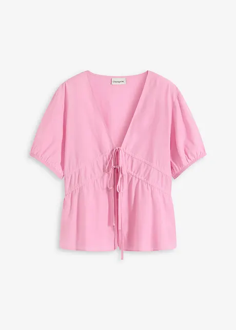 Blouse met strikjes, bonprix